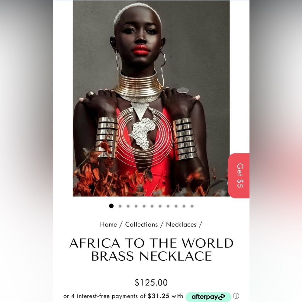 African jewelry, necklaces and bracelets